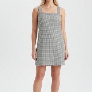 A New Day Black & White Gingham Dress with Pockets
